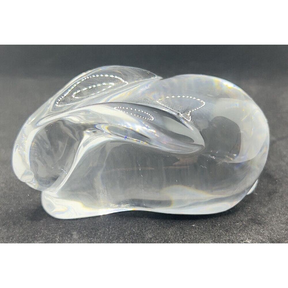 Atlantis Hand-Made Lead Crystal Bunny Paperweight.‎ Portugal. 4"L x 2"W